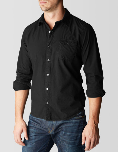 SOLID SINGLE POCKET MENS SHIRT
